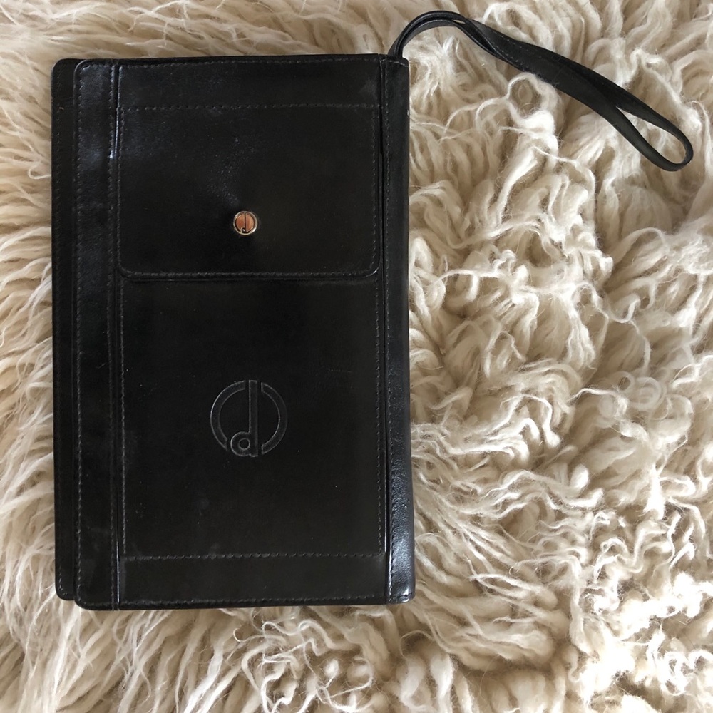 Dunhill black leather men’s wallet vintage EUC!